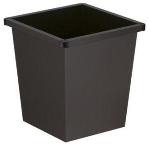 Vierkanttapse papierbak 27ltr zwart