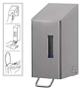 Santral RVS toiletbril reiniger dispenser, 250 ml RVS