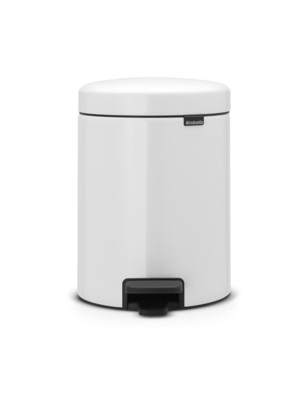 Brabantia pedaalemmer 5 liter, wit