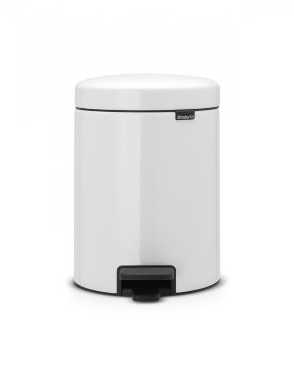 Brabantia pedaalemmer 5 liter, wit
