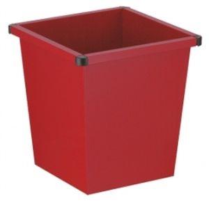 Vierkanttapse papierbak 27ltr rood