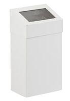 Afvalbak Push 18 liter wit aluminium