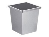 Vierkanttapse papierbak 27ltr grijs