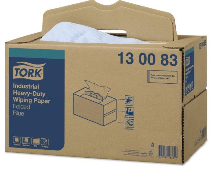 Tork 130083 Industriele 3 laags poetsdoeken Heavy-Duty draagdoos 200 doeken