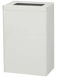 Santral RVS afvalbak zonder deksel, 50 liter Wit