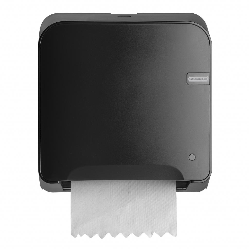 123toilet Quartz Zwart Mini Matic XL Handdoekautomaat