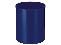 Metalen papierbak 15 liter blauw