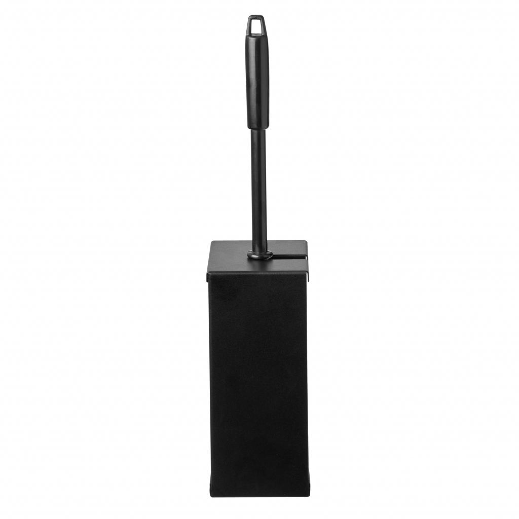 123toilet Quartz Zwart Toiletborstelhouder met Borstel