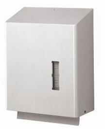 Santral RVS vouwhanddoek dispenser, ZZ-vouw, Wit