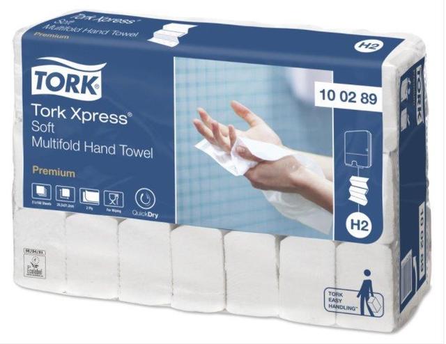 Tork 100289 Xpress Premium 2 laags Multifold 100289 handdoeken 21 x 150 doeken 
