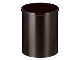 Metalen papierbak 15 liter zwart