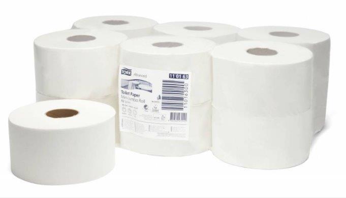 Tork 110163 Advanced Mini Jumbo toiletpapier 12 rollen