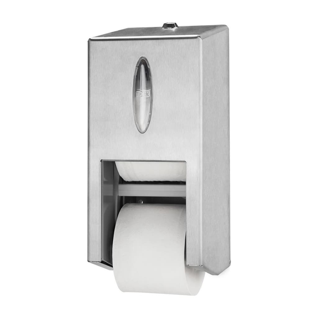 Tork RVS toiletrol houder traditioneel, 2-rollen