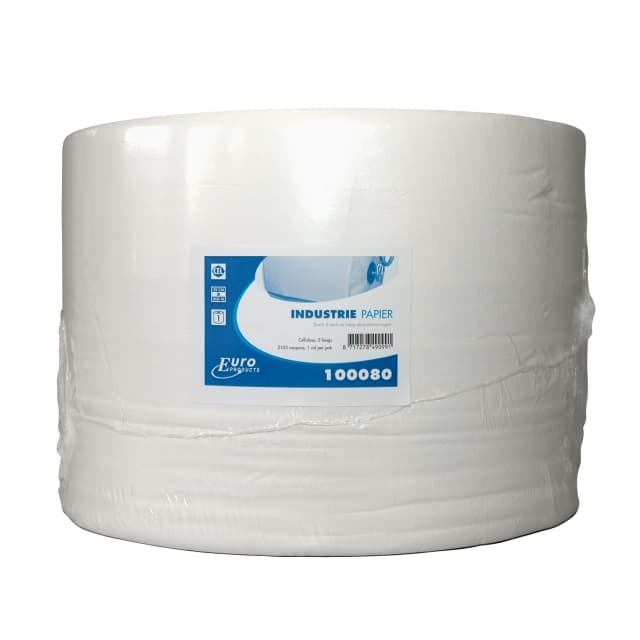 123toilet industrierol poetspapier, 2-laags, 29 cm, 800 meter
