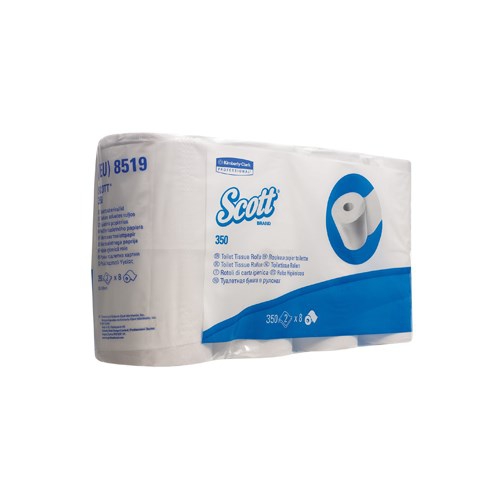 Kimberly Clark Scott 2-laags toiletrol tissue wit 350 vel