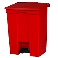 Rubbermaid pedaalemmer basic,  70 liter rood