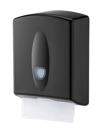 123toilet handdoekdispenser midi kunststof zwart