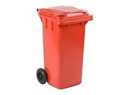 Mini-afvalcontainer 120 liter, rood