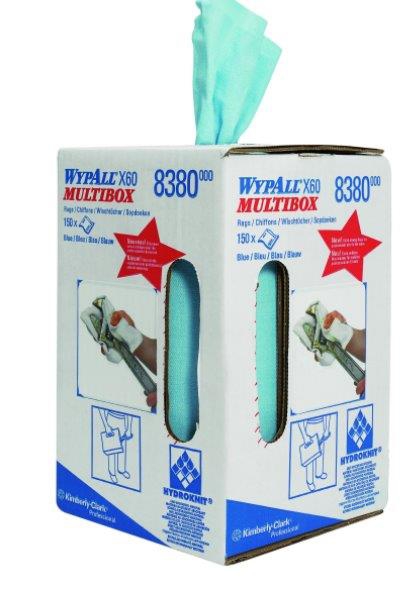 Kimberly Clark Wypall X60 combirol poetsdoeken blauw 150 doeken