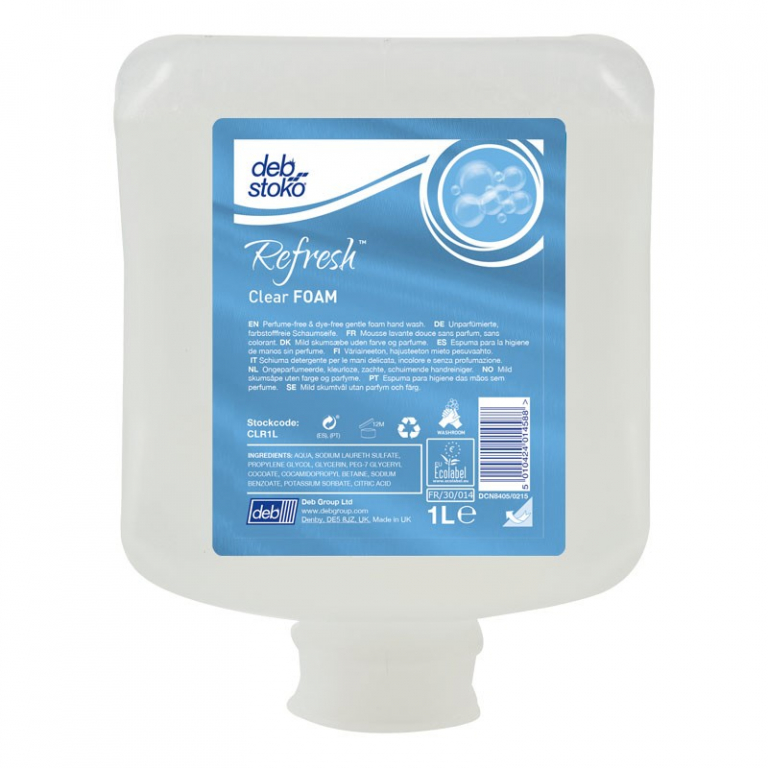 DEB Refresh Clear Foam Wash 6 x 1 liter