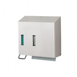 Santral RVS dispenser Zeep + handdoek, Zeep Links, Wit