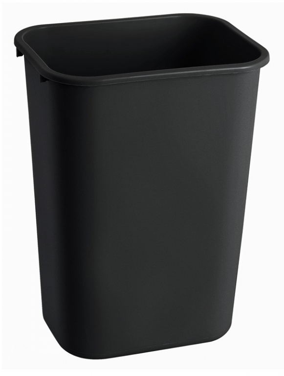 Rubbermaid afvalbak vierkant zwart 39 liter