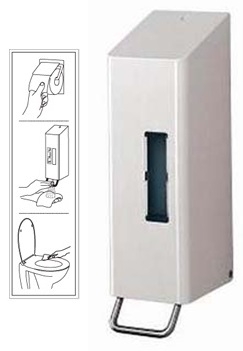Santral RVS toiletbril reiniger dispenser, 600 ml Wit