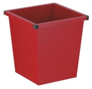 Vierkanttapse papierbak 27ltr rood