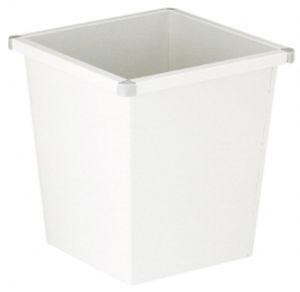 Vierkanttapse papierbak 27ltr wit