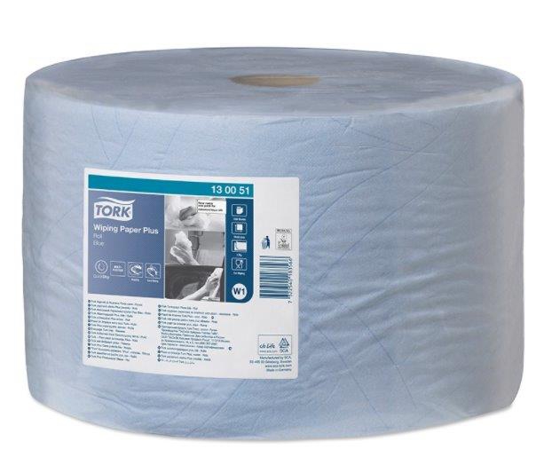 Tork 130051 Plus 2 laags poetsrol blauw 1500 vel