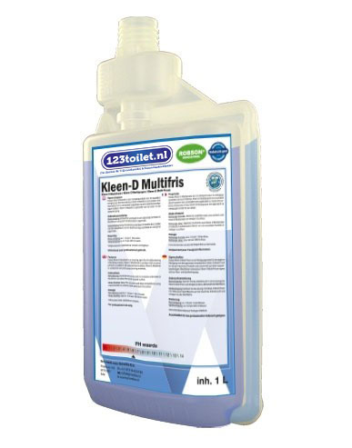 123toilet Kleen-D Multifris Doseerfles dagelijkse interieurreiniger, 1 liter