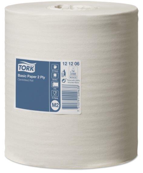 Tork 121206 Basic 2 laags poetsrol 6 x 160 meter