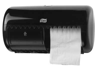 Tork 557008 toiletrol dispenser dubbel-rol, zwart