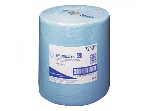 Kimberly Clark Wypall L20 1 laags poetsrol blauw 1000 doeken