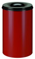Brabantia vlamdovende afvalbak 110 liter rood/zwart