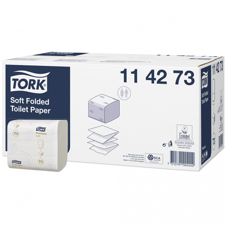 Tork 114273 Premium 2 laags toiletpapier Bulk pack 30 x 252 vel