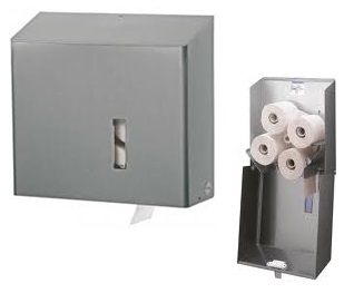 Santral RVS toiletrol houder traditioneel, 4-rollen, RVS