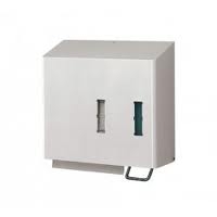 Santral RVS dispenser Zeep + handdoek, Foam Rechts, Wit