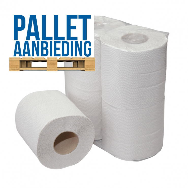 Toiletpapier 123toilet Halve Pallet 2-laags 200 vel (24 balen) - €18,- per baal