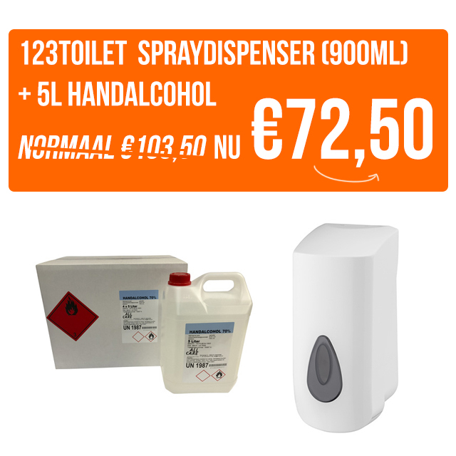 COMBIDEAL! Dispenser en 5L Handalcohol 70%