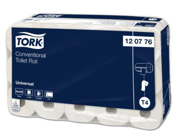 Tork 120776 Conventional 2 laags universeel toiletpapier 30 x 400 vel T4