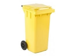 Afvalcontainer 240 liter, geel