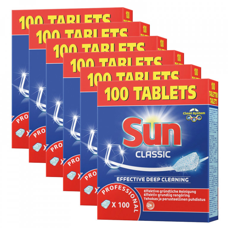 SUN Classic MEGA PACK vaatwastabletten 6 x 100 st