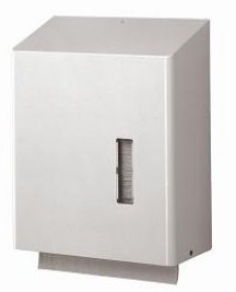 Santral RVS vouwhanddoek dispenser, ZZ-vouw, Wit