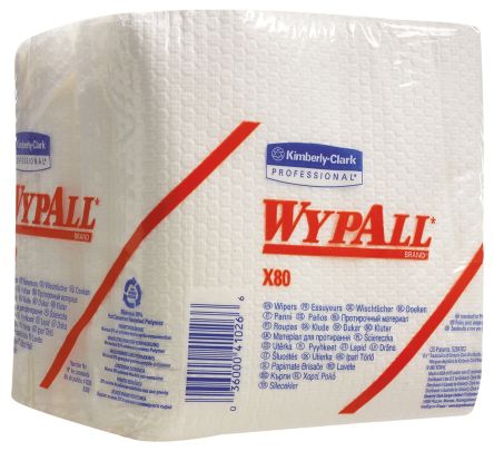 Kimberly Clark Wypall X80 1/4 gevouwen poetsdoek wit 4 x 50 doeken