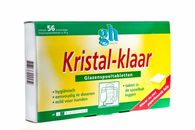 Kristal klaar spoeltablet
